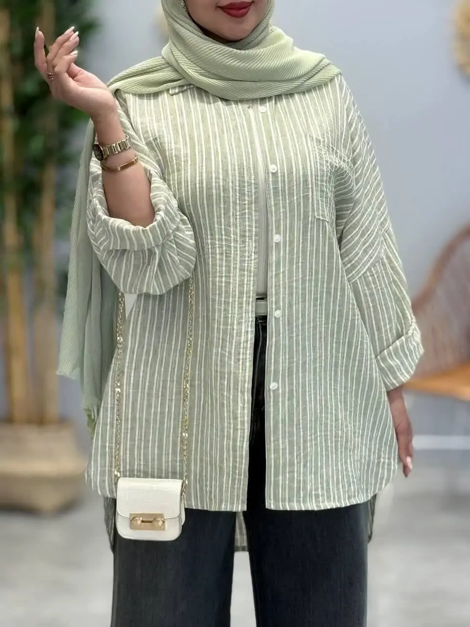 3483-شومیز لینن دیپلمات